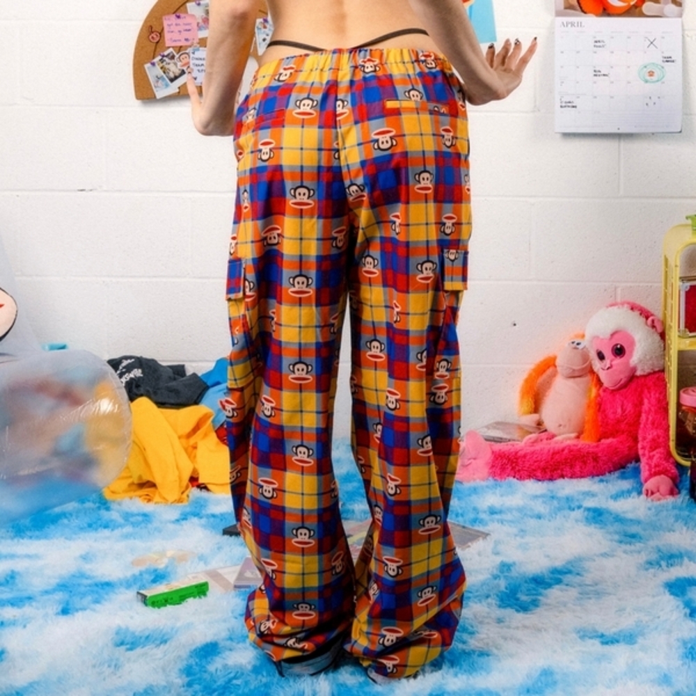 Paul Frank Plaid Pants - Blue and Yellow - Picture 2 of 3